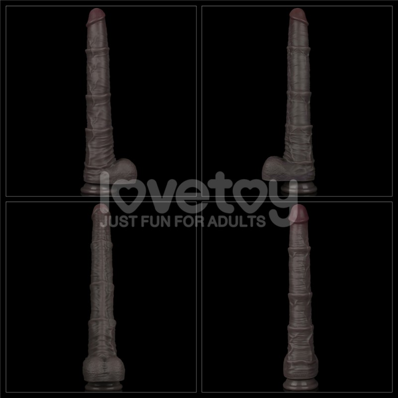 Dual Layered Bendable Silicone Cock XXL(Black) 16.0. Артикул: IXI63660