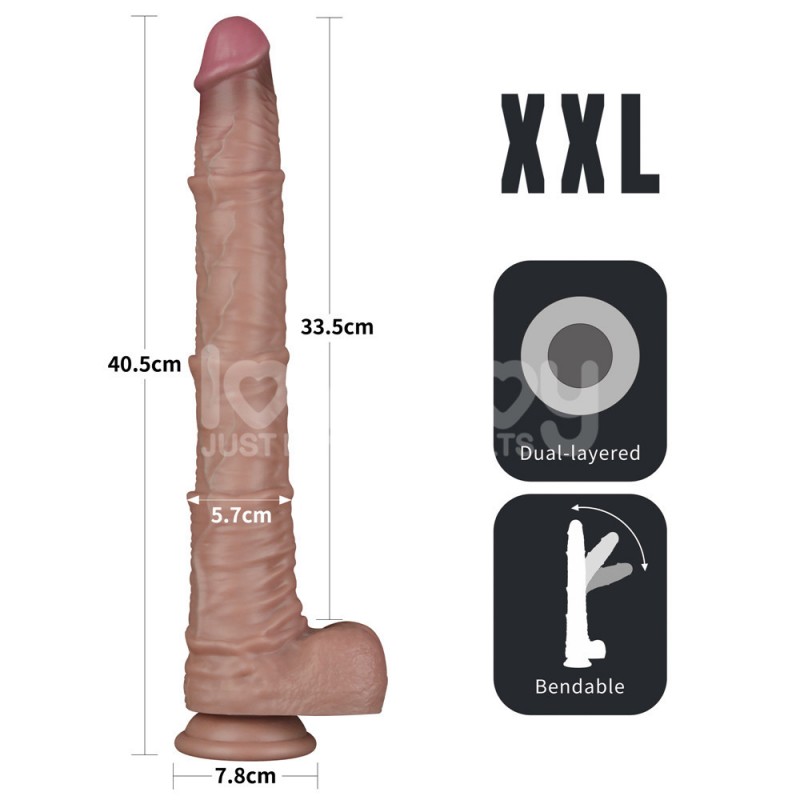 Фаллоимитатор гигант Dual Layered Bendable Silicone Cock XXL Flesh 16.0. Артикул: IXI63661