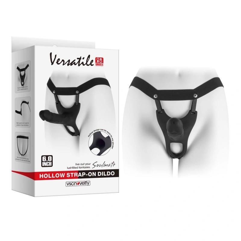 Страпон мужской Soulmate Unisex Silicone Hollow Strap-On 6.0. Артикул: IXI63672