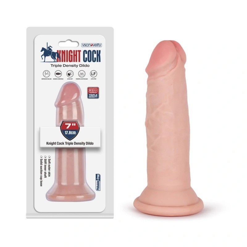Фаллоимитатор на присоске Knight Cock 3D Triple Density Dildo 7.0. Артикул: IXI63674