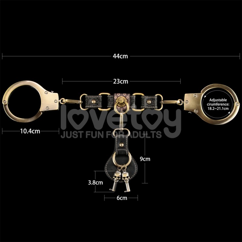 Стильные наручники Rebellion Reign Heavy Metal Handcuffs Bronze. Артикул: IXI63680