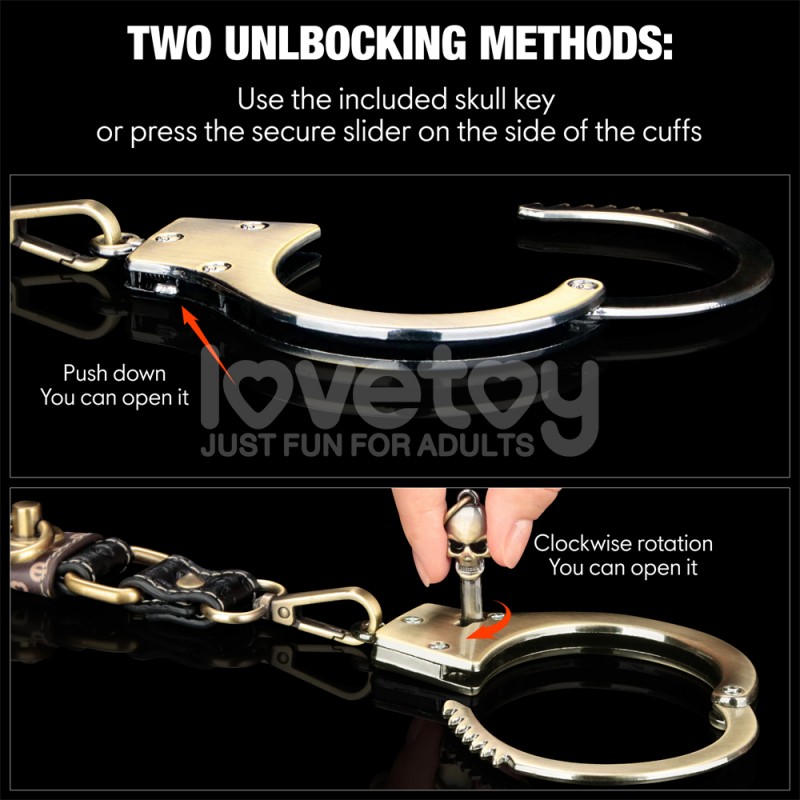 Стильные наручники Rebellion Reign Heavy Metal Handcuffs Bronze. Артикул: IXI63680