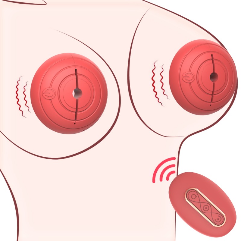 Вибростимулятор для сосков Donut Pin The Nipple Vibe With Remote Red. Артикул: IXI63707