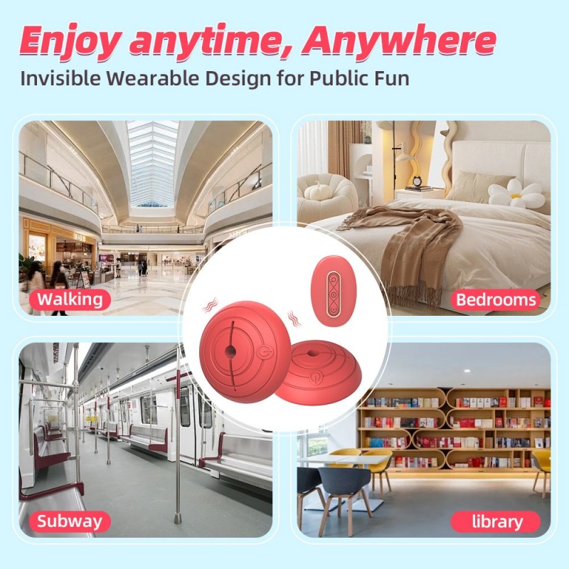 Вибростимулятор для сосков Donut Pin The Nipple Vibe With Remote Orange. Артикул: IXI63708