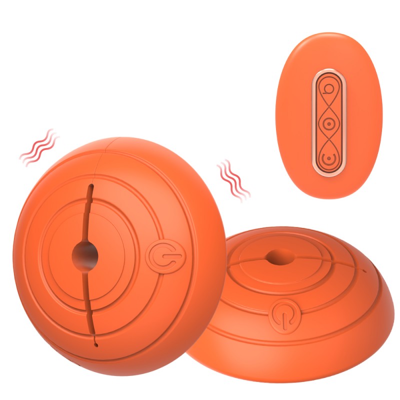Вибростимулятор для сосков Donut Pin The Nipple Vibe With Remote Orange. Артикул: IXI63708