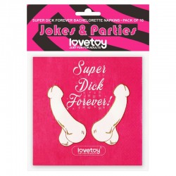     Super Dick Forever Bachelorette Paper Napkins, 10   