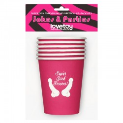     Super Dick Forever Bachelorette Paper Cups, 6   
