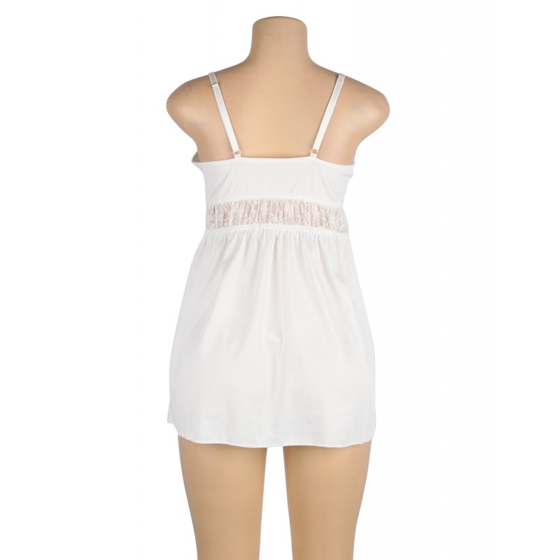 White V-neck sexy suspender Babydoll. Артикул: IXI63728