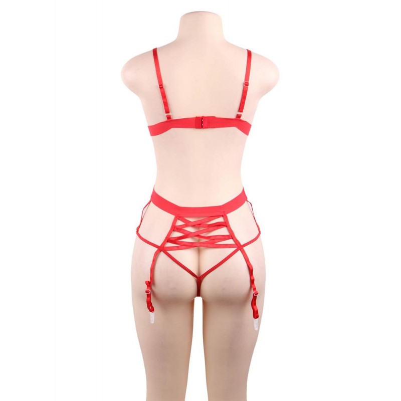 Red Lace Teddy With Blindfold Love Affair. Артикул: IXI63736