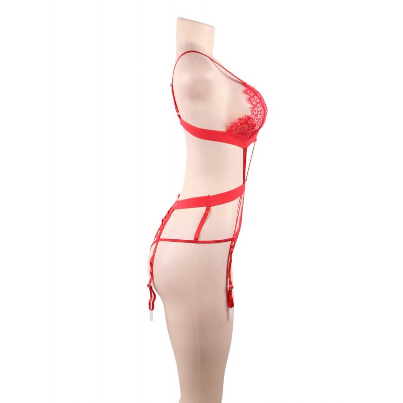 Red Lace Teddy With Blindfold Love Affair. Артикул: IXI63736