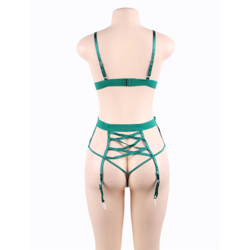 Green Lace Teddy With Blindfold Love Affair. Артикул: IXI63737