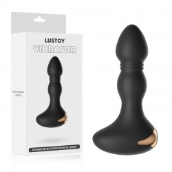 Lusoty 10-modes vibration USB charging vibrator 12.5*6cm Black   