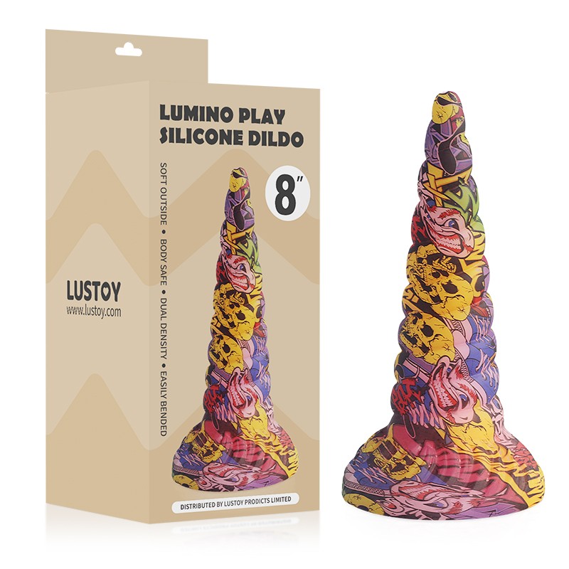 Фаллоимитатор конусной формы цветной Lumino Play Silicone Dildo 8.0. Артикул: IXI63748