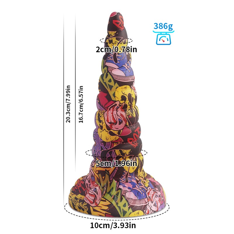 Фаллоимитатор конусной формы цветной Lumino Play Silicone Dildo 8.0. Артикул: IXI63748