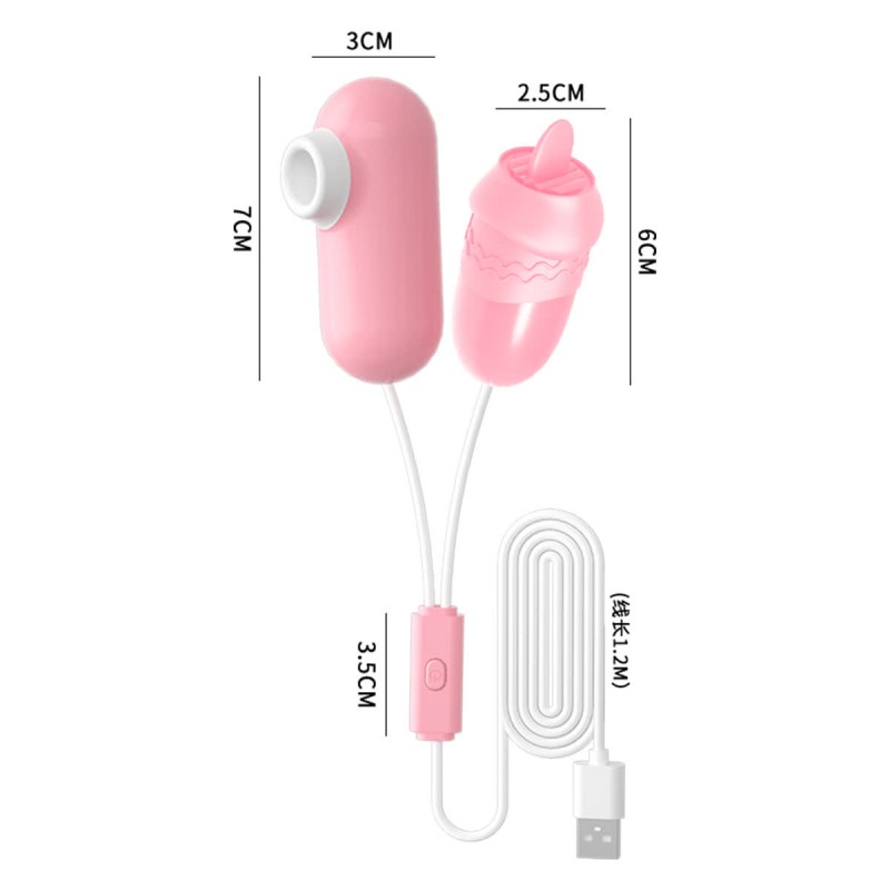 Lustoy 12-modes licking + suction toy USB Charging. Артикул: IXI63755
