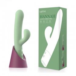WY0611 Hannah-Dual Vibrators 2023 Wholesale Double Head Rabbit Vibrator with Charger Base