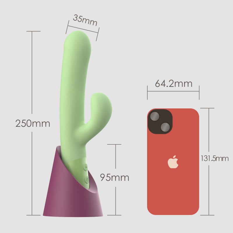 WY0611 Hannah-Dual Vibrators 2023 Wholesale Double Head Rabbit Vibrator with Charger Base. Артикул: IXI63780