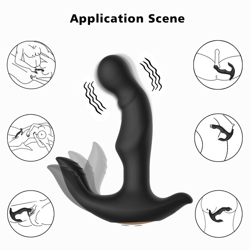 Wy0512 CHARLES-Silicone 10 Stimulation Patterns Vibrating Prostate Massager with Rotating Beads for Male. Артикул: IXI63781