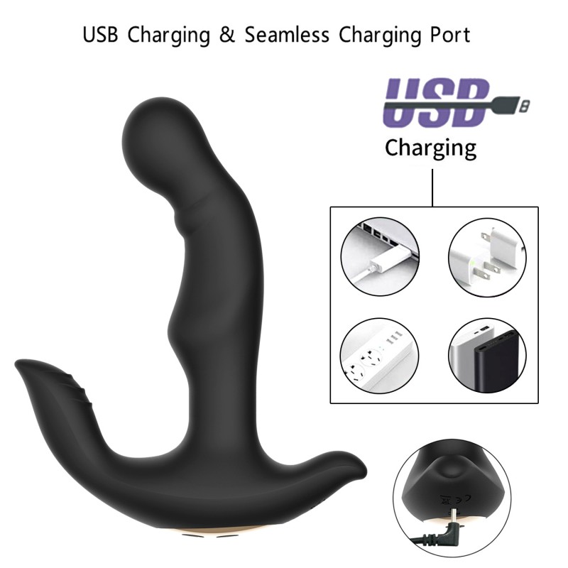Wy0512 CHARLES-Silicone 10 Stimulation Patterns Vibrating Prostate Massager with Rotating Beads for Male. Артикул: IXI63781