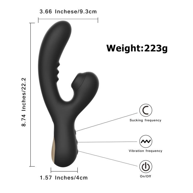 WY0546 JOANNA-Sex Toy Brinquedo Dual Vibradores Clitoris Sucking Vibrators Purple. Артикул: IXI63790