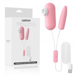 Lustoy 12-modes vibration + suction toy USB Charging