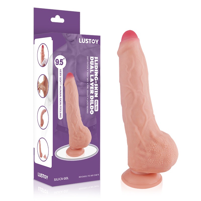 9.5” Sliding Skin Dual Layer Dong Flesh. Артикул: IXI63906
