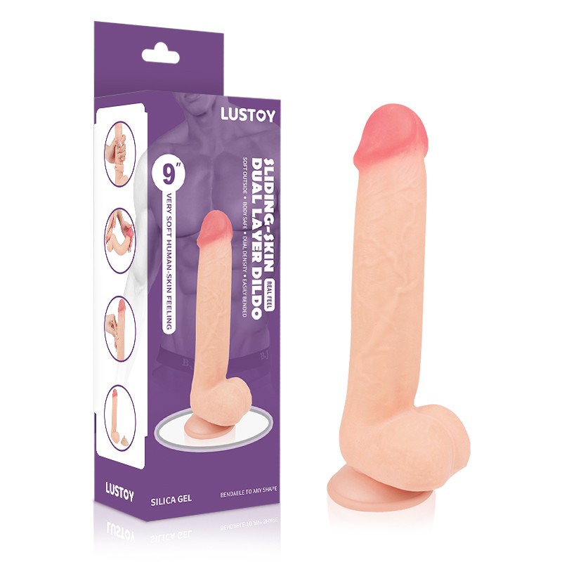 Фаллоимитатор на присоске Sliding Skin Dual Layer Dong Flesh 9.0. Артикул: IXI63954