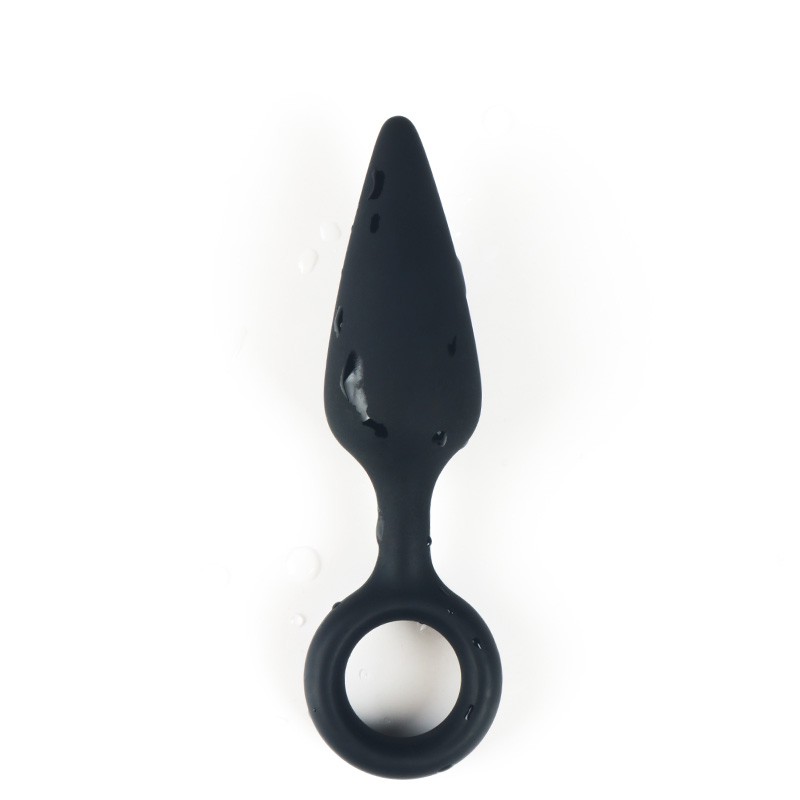 Anal Plug With Ring Silicone Anal Toy Black 5.0. Артикул: IXI63972