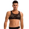 Black Men Sexy Lace Lingerie Top