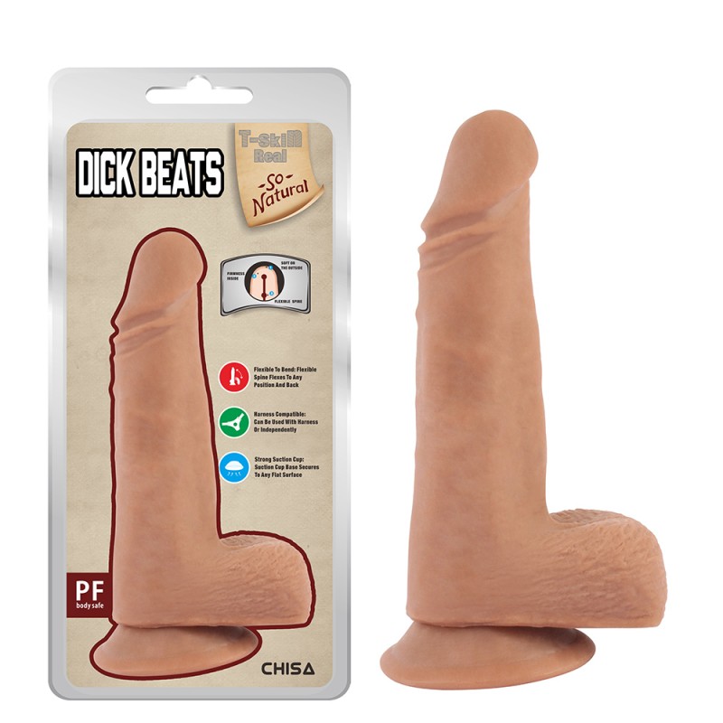 T-Skin Real Dick Beats Latin Suction Cup Dildo. Артикул: IXI64015