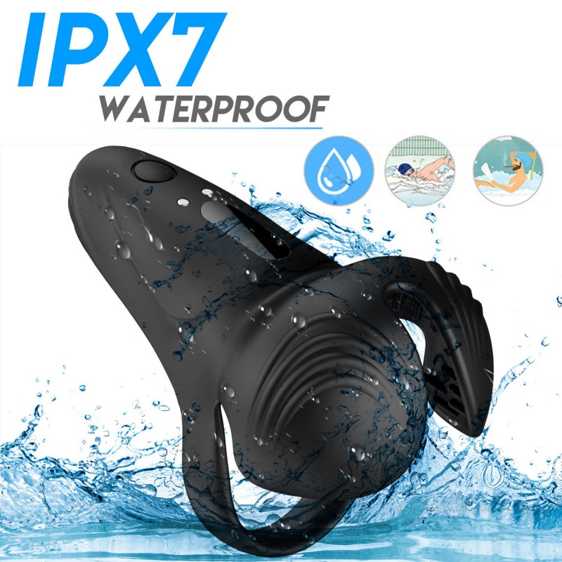 Jungle vibrating Ring With Ball Holder-Black. Артикул: IXI64115