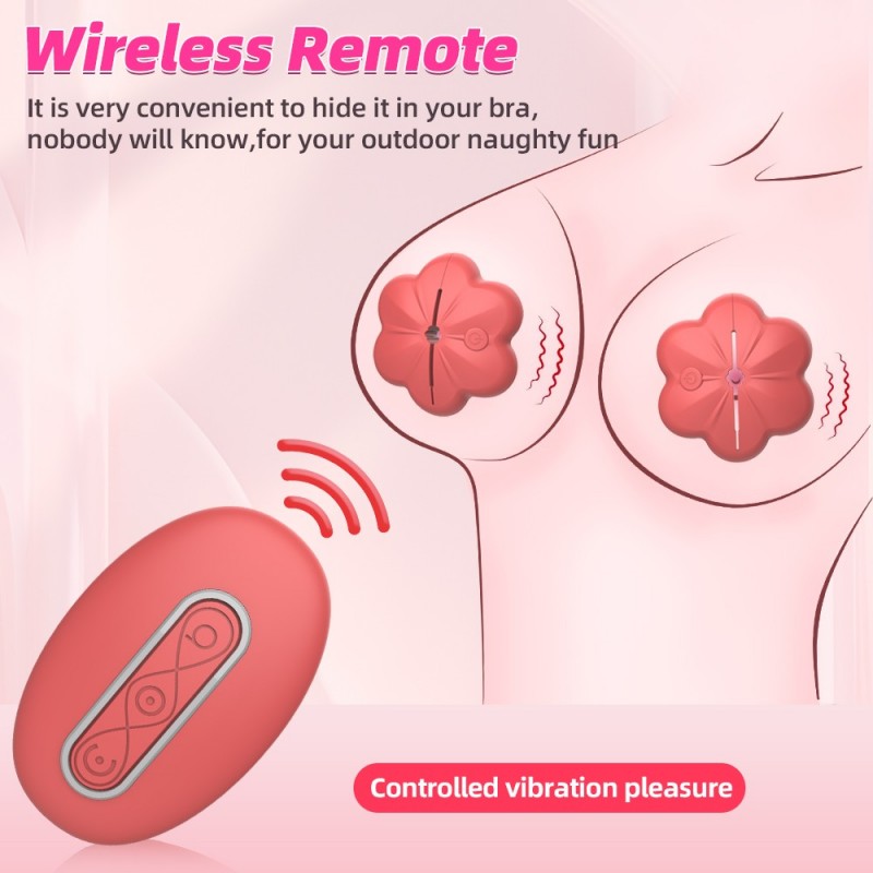 Flower Pin The Nipple Vibe With Remote-Red. Артикул: IXI64118