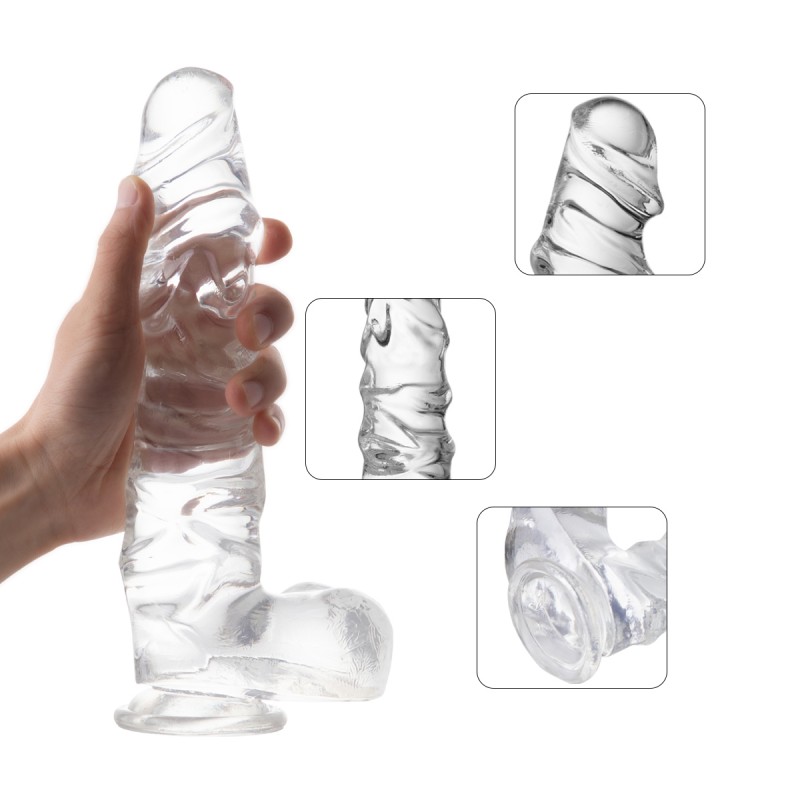 Фаллоимитатор на присоске Transparent Realistic Dildo Clear 10.0. Артикул: IXI64127