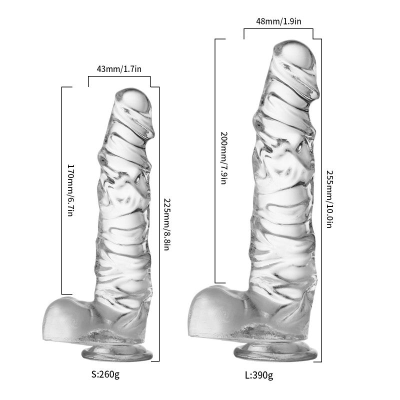 Фаллоимитатор на присоске Transparent Realistic Dildo Clear 10.0. Артикул: IXI64127