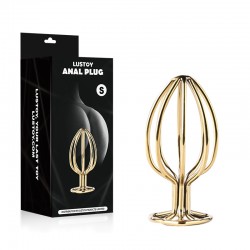   Hollow Heart Shaped Anal Toy Golden Small