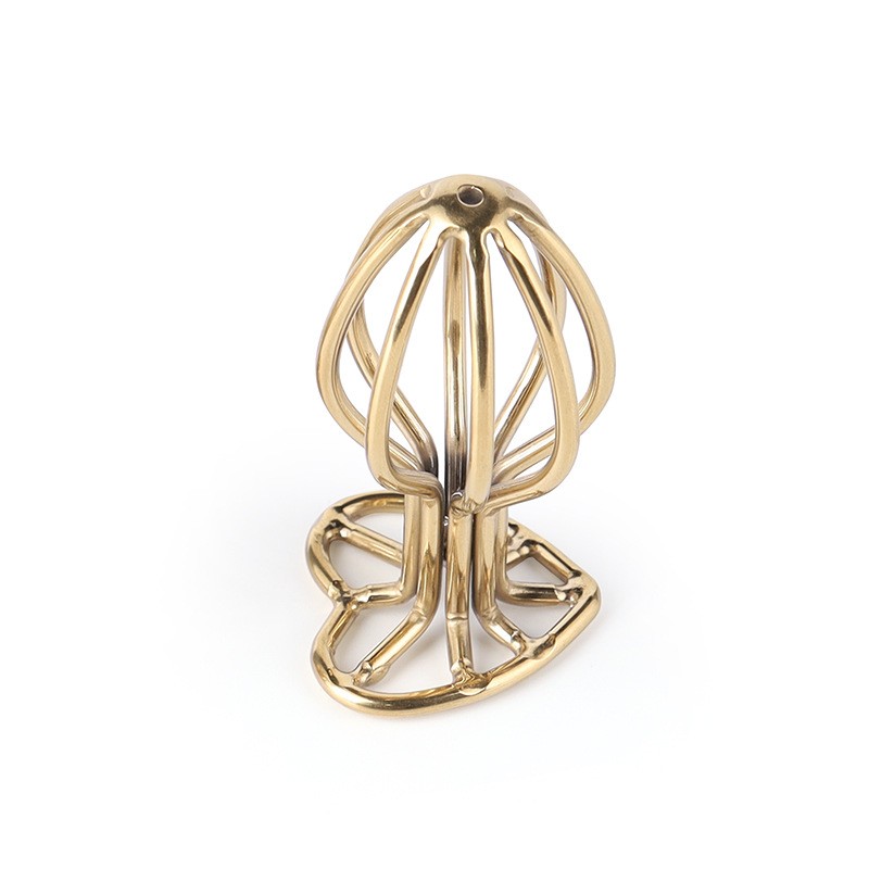 Butt Plug Hollow Heart Shaped Anal Toy Golden Small. Артикул: IXI64140