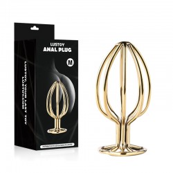   Hollow Heart Shaped Anal Toy Golden Medium