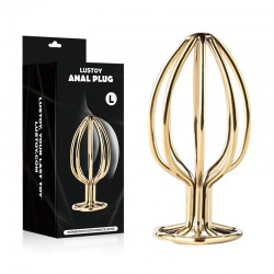   Hollow Heart Shaped Anal Toy Golden Large