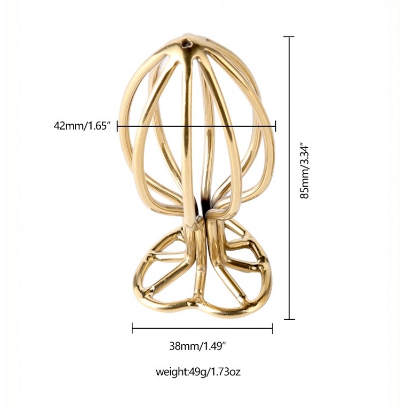 Hollow Heart Shaped Anal Toy Golden Large. Артикул: IXI64142