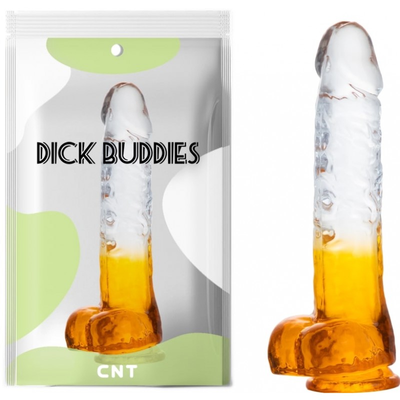 Фаллоимитатор на присоске Transparent Gradient Realistic Dildo Yellow 10.0. Артикул: IXI64159