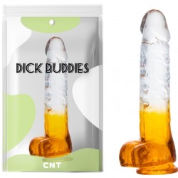    Transparent Gradient Realistic Dildo Yellow 10.0
