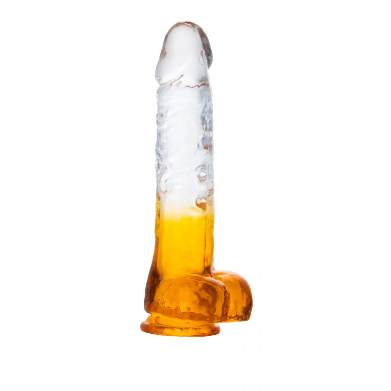 Фаллоимитатор на присоске Transparent Gradient Realistic Dildo Yellow 10.0. Артикул: IXI64159