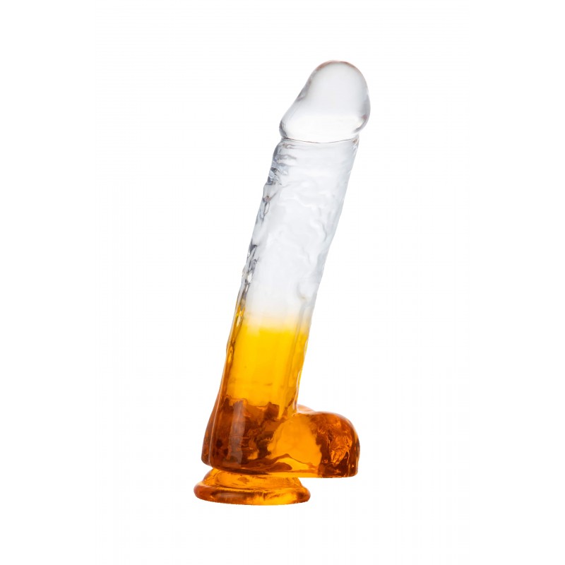 Фаллоимитатор на присоске Transparent Gradient Realistic Dildo Yellow 10.0. Артикул: IXI64159