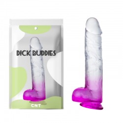    Transparent Gradient Realistic Dildo Purple 10.0