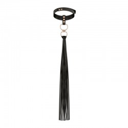 Rosy Gold - Collar with Flogger - Black