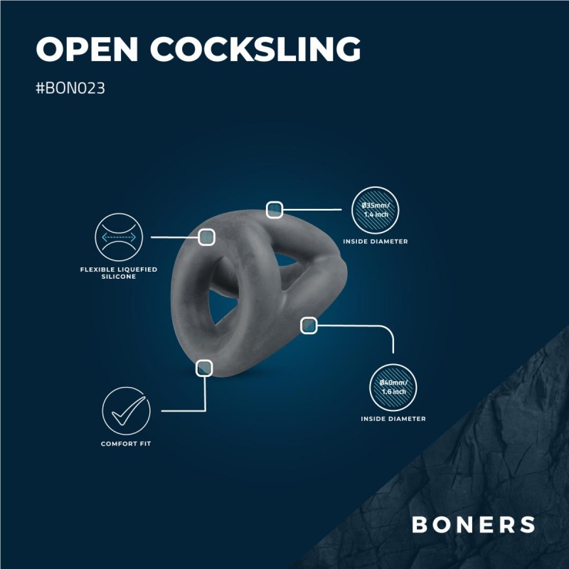 Boners Open Cocksling - Triple Cockring. Артикул: IXI64208
