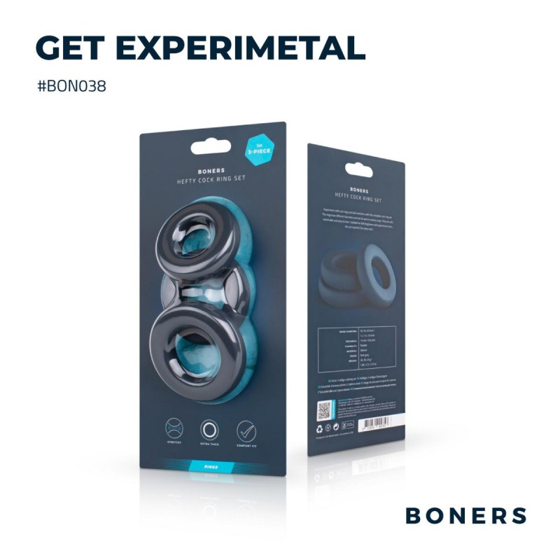 Boners - Large Cock Ring Set. Артикул: IXI64259