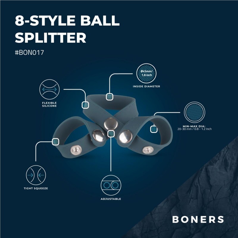 Фиксатор на мошонку Boners 8-Style Ball Splitter. Артикул: IXI64298