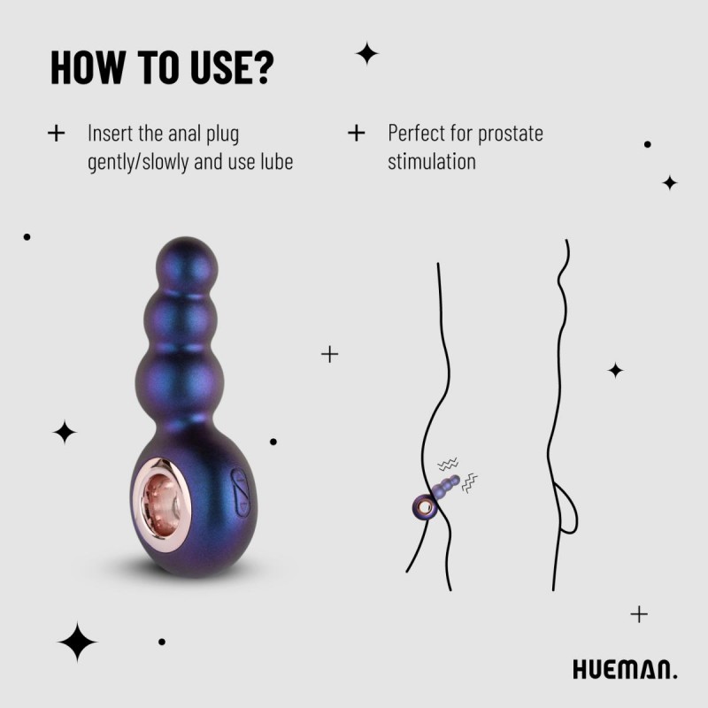 Hueman - Outer Space Vibrating Anal Plug. Артикул: IXI64356