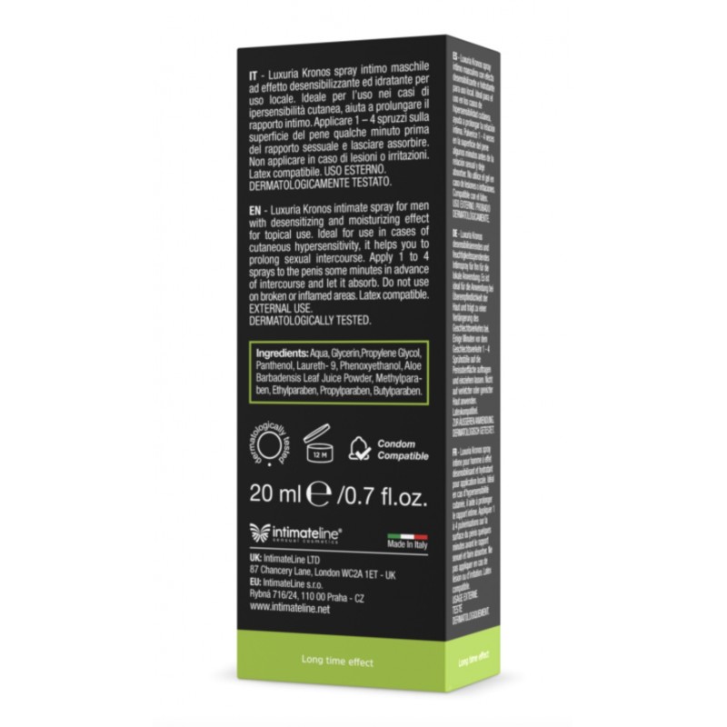 Спрей пролонгатор для мужчин Kronos Delay Spray Extra Power, 20мл. Артикул: IXI64412